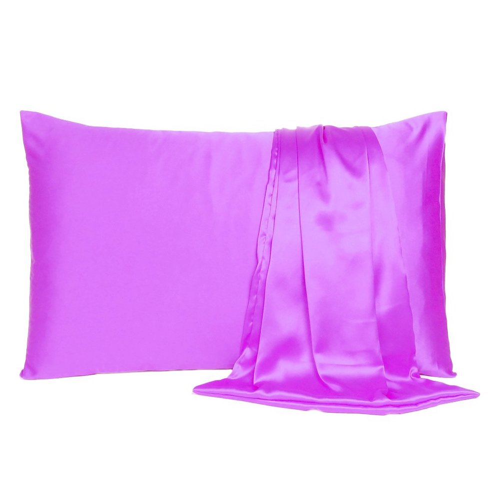 Softer satin Pillow Case for Hair & Skins Purple Cooling Pillow Covers Set of 2